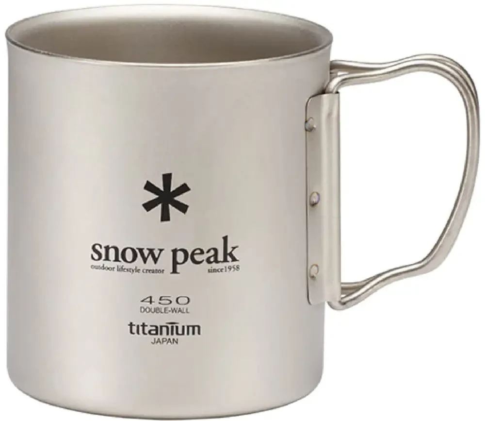 Термокружка Snow Peak MG-053R Ti-Double 450 Mug 450ml, фото 1