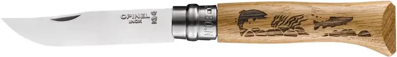 Ніж Opinel №8 VRI "Форель", дуб