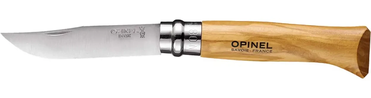 Ніж Opinel №8 VRI, олива, чохол, в пеналі