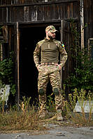 Тактический летний костюм мультикам армейский крепкий, Военная камуфляжная форма Убакс и Штаны с наколенниками