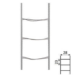 Драбинка для горизонтальних жалюзі 25 мм біла ячейка 23х28 мм