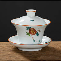 Гайвань гранат ёмкость 150 мл. посуда для чайной церемонии используется в китайской чайной традиции