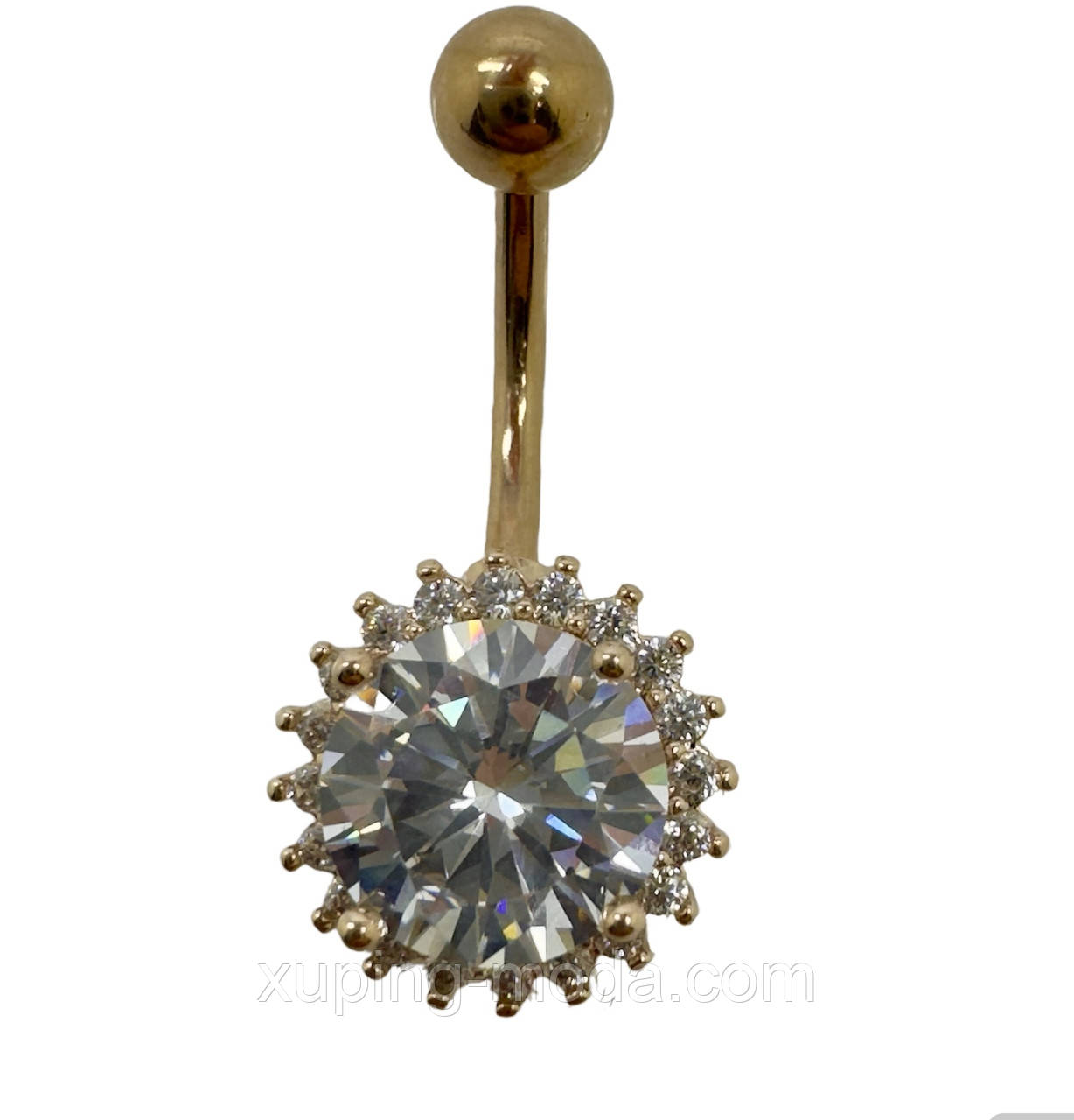 Сріблячка для пупка. 26х14 мм. Нержавіюча сталь, фото 1