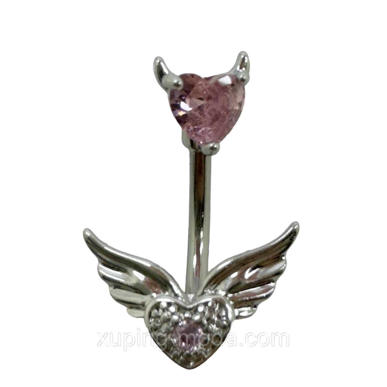 Сріблячка для пупка. 20х15 мм. Нержавіюча сталь, фото 1