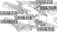 Сайлентблок подвески AUDI A3 (8P7) / VW GOLF (1K1) / AUDI Q3 (F3B) 2003-2020 г.