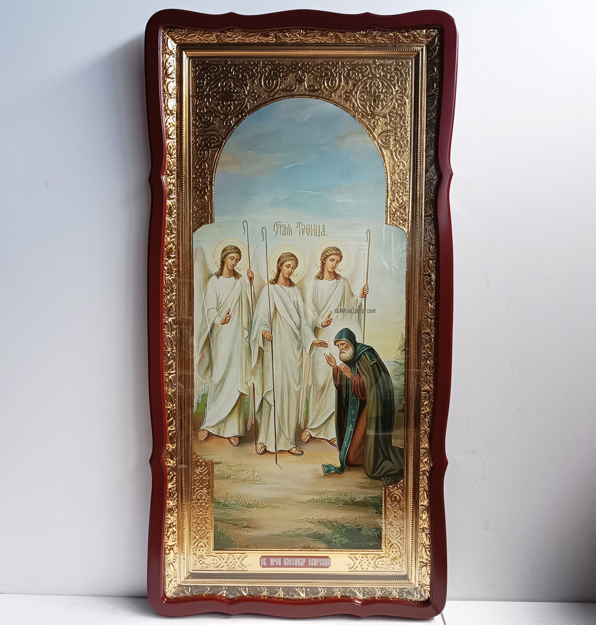 Ікона преподобного Олександра Свірського 120х60см, фото 1