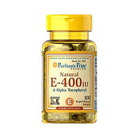 Витамин E Puritan's Pride Vitamin E-400 IU 100% Natural 100 Softgels EC, код: 7518978