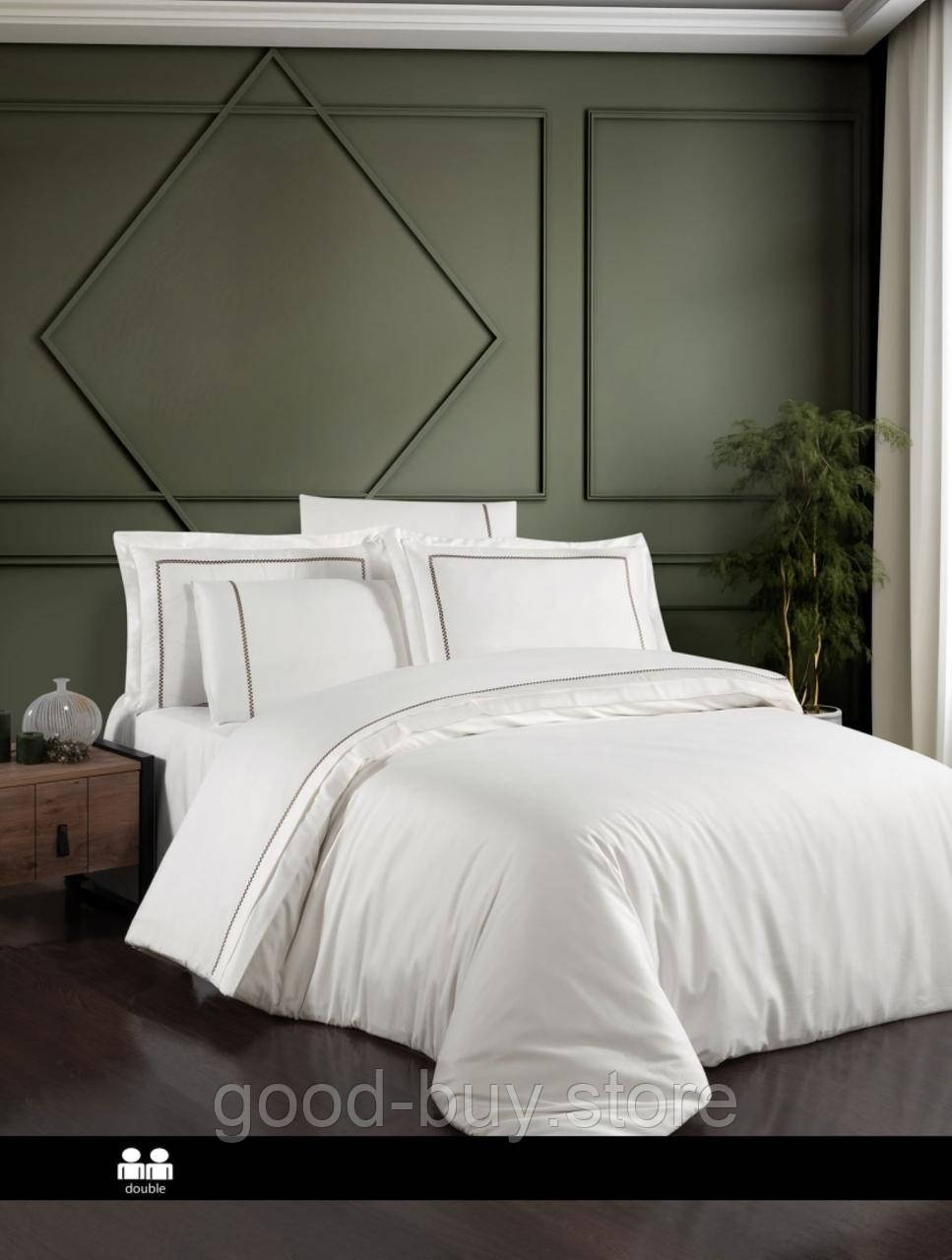 First choice Pierre Cream VIP сатин постільна білизна евро 200х220