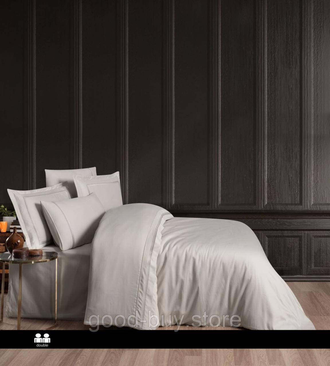 First choice Gomez Beige VIP сатин постільна білизна евро 200х220