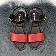 Босоніжки жіночі Inblu червоні з чорним на тонкій підошві 4494, фото 3