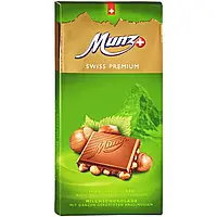 Шоколад Munz Swiss Premium Milk Chocolate Hazelnuts 100g