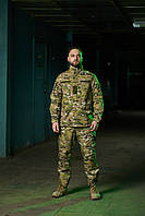Армейский тактический костюм мультикам лето рип стоп полевой, Военная камуфляжная форма мультикам Куртка+Штаны