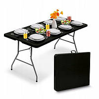 Стол складной туристический BS 180 см черный портативный обеденный стол для пикника свадьбы кемпинга