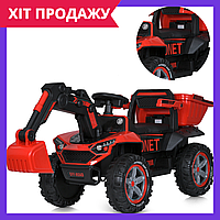 Детский электромобиль трактор экскаватор Bambi M 5812BLR-3 красный