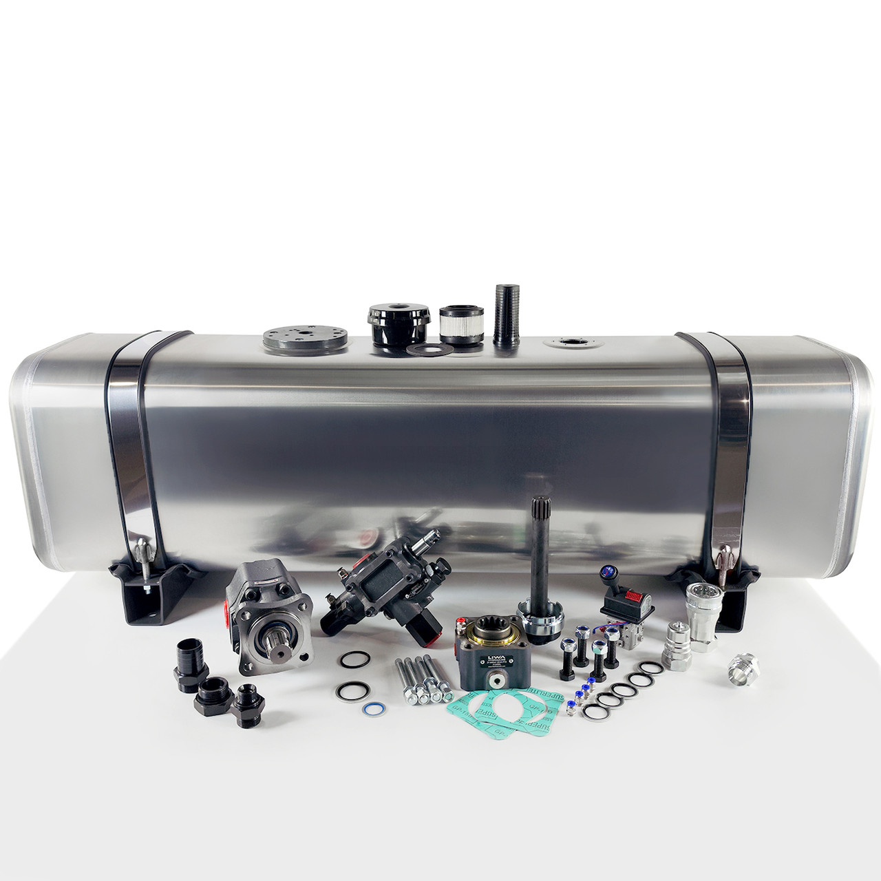 Гідравліка на самоскид Вольво автомат, закабінний алюмінієвий бак, фото 1