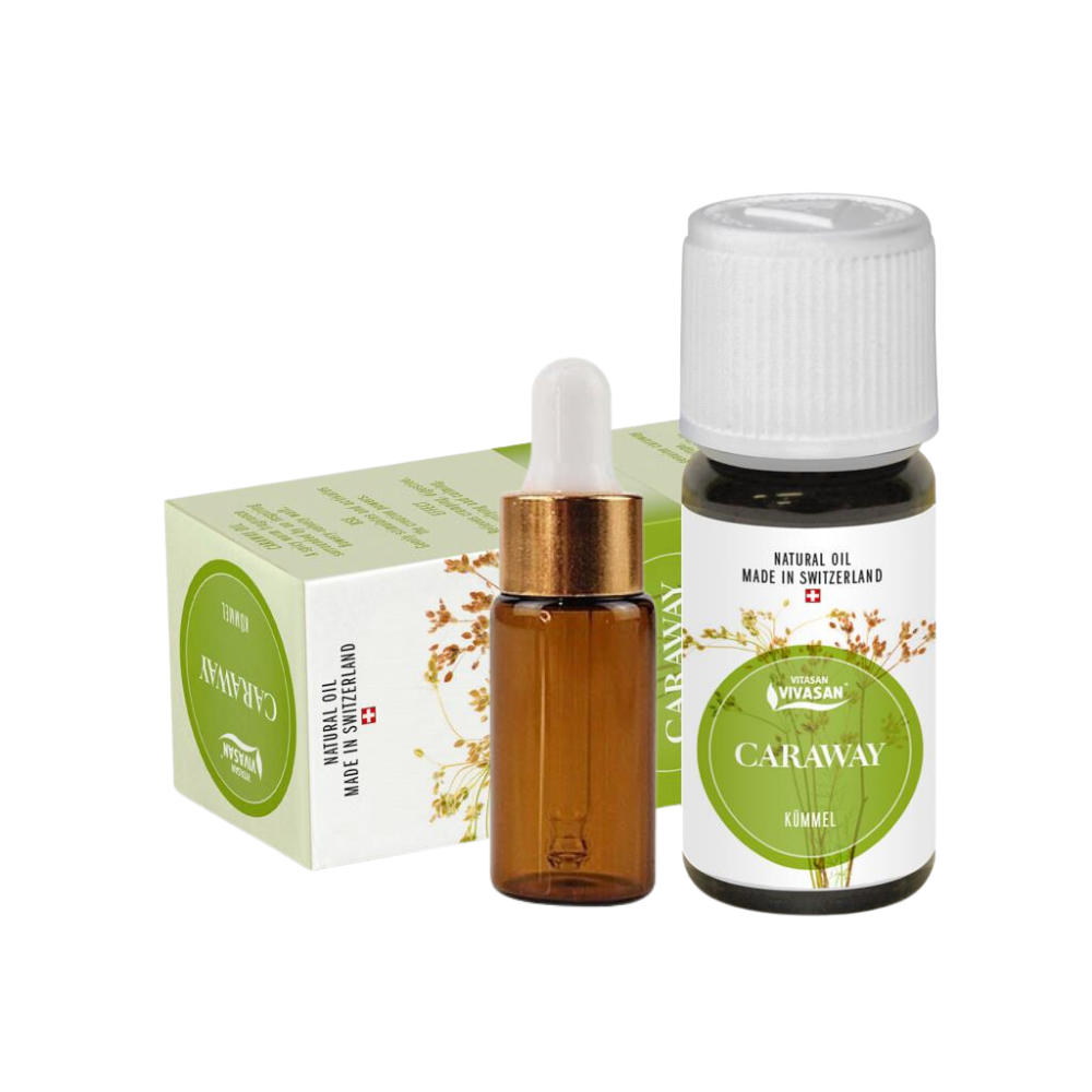 Натуральна ефірна олія Кмину (Тмін) 5мл пробник Вівасан Швейцарія Caraway oil Vivasan Switzerland