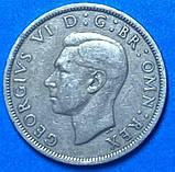 Монета Великобританії 1\2 кроны 1948 р, фото 2