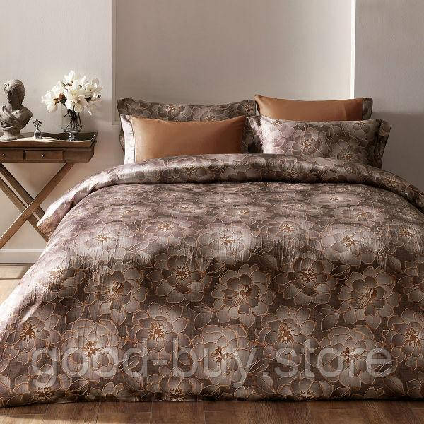 Tivolyo Home Комплект постільної білизни Grace коричневий євро 200х220