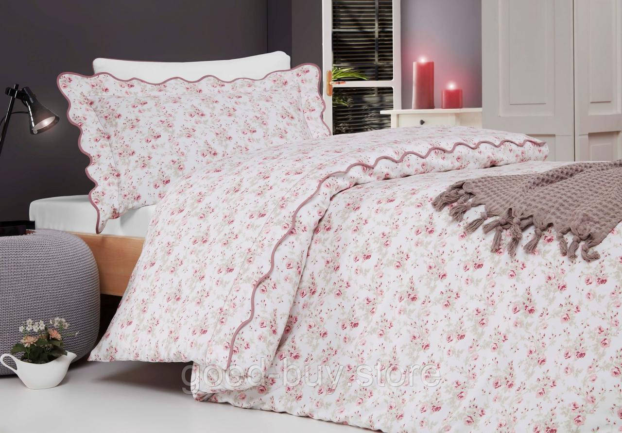 Maison D&#039;or Lady Roses white постільна білизна полуторка 160х200 сатин