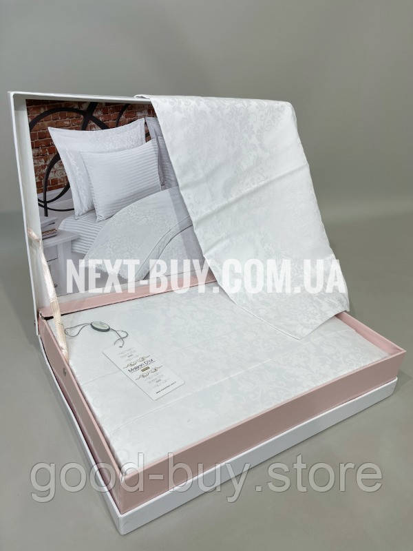 Постільна білизна Maison D&#039;or Pearl White 200x220см бамбук жаккард
