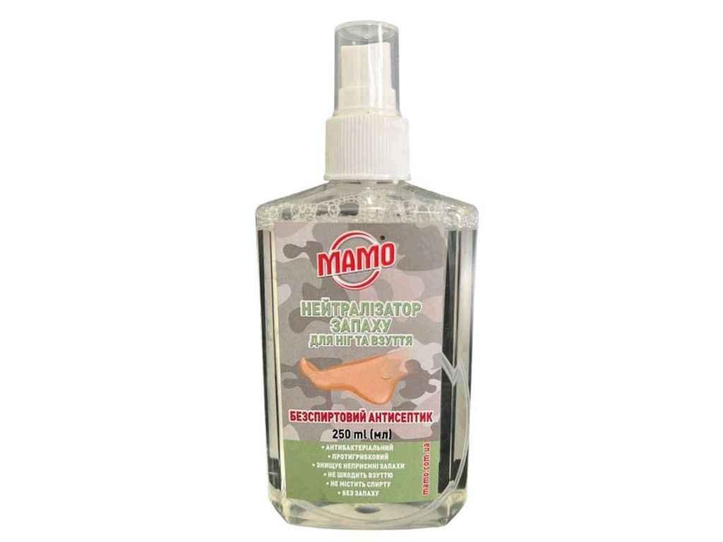 Нейтралізатор запаху для ніг та взуття 250мл (безспиртовий антисептик) ТМ МАМО, фото 1