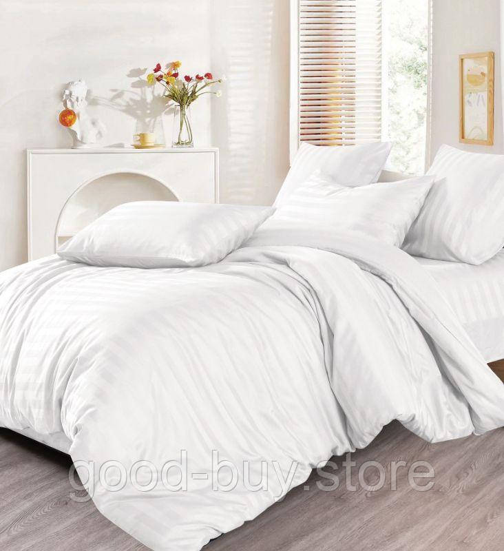 Постільна білизна EPICO White страйп-сатин двохспальна 180х220