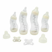 Набір для годування новонароджених Difrax S-bottle Natural 4 антиколікові пляшечки, 2 пустушки (603)