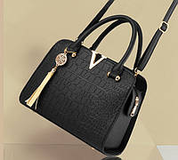 Черная женская сумка на плечо сумочка для женщин BuyIT Чорна жіноча сумка на плече сумочка для жінок