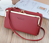 Красная женская сумка клатч на плечо мини кошелек для телефона BuyIT Червона Жіноча сумка клатч на плече міні