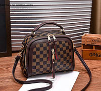 Стильная женская мини сумка LV2 луи витон коричневая из искусственной кожи BuyIT Стильна жіноча міні сумка LV2