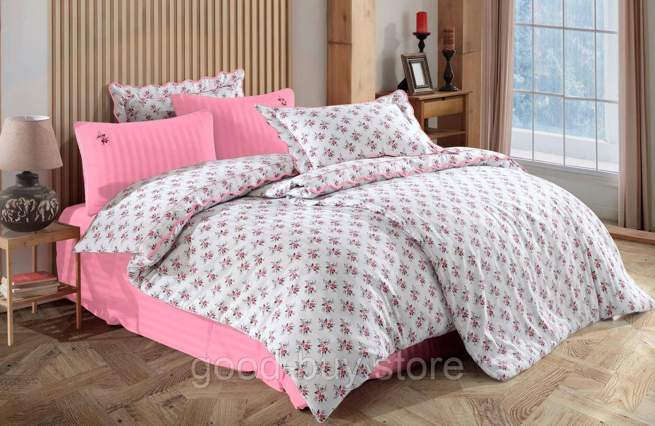 Maison D&#039;or Diana Rose rose постільна білизна сімейна 160х220х2 сатин
