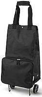 Складная сумка тележка для покупок на колесах Topmove черная BuyIT Складна сумка візок для покупок на колесах