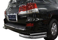 Задние двойные уголки (нерж) для Lexus LX570 / 450d