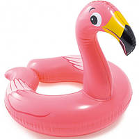 Детский надувной круг для плавания 59220 в виде животного (Фламинго) Salex Дитячий надувний круг для плавання
