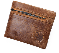 Мужской классический кошелек портмоне из натуральной кожи коричневый кошелек Светло-коричневый BuyIT Чоловічий