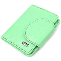 Компактный женский кошелек из натуральной кожи CANPELLINI 21666 Салатовый BuyIT Компактний жіночий гаманець з