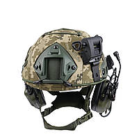 Баллистический шлем с кавером и крепежами VIN FAST NATO Premium 3А L Пиксель ET, код: 8022782