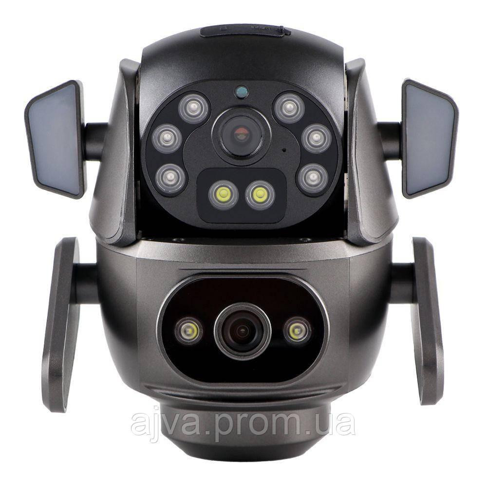 Смарт Камера Вулична XO CR04 Robot Dual Колір Чорний h