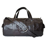 Мягкая кожаная дорожная сумка 30 × 55 × 25 см Темно-коричневый 760620 Grande Pelle GG, код: 7005558