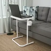 Напольный стол столик для ноутбука с подставкой для кружки чашки из стали метала металлический и пластика