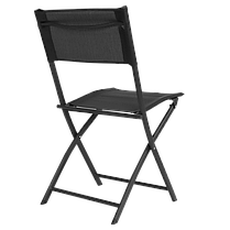 Стілець садовий розкладний зі спинкою Bonro B-5055 чорний текстиль для природи відпочинку дачі саду, фото 3