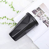 Металевий стакан із трубочкою Diamond 500 мл, чорний, фото 3