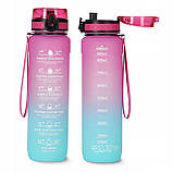 Пляшка для води спортивна 4FIZJO 1000 мл Pink/Sky Blue (P-5905973400770), фото 11