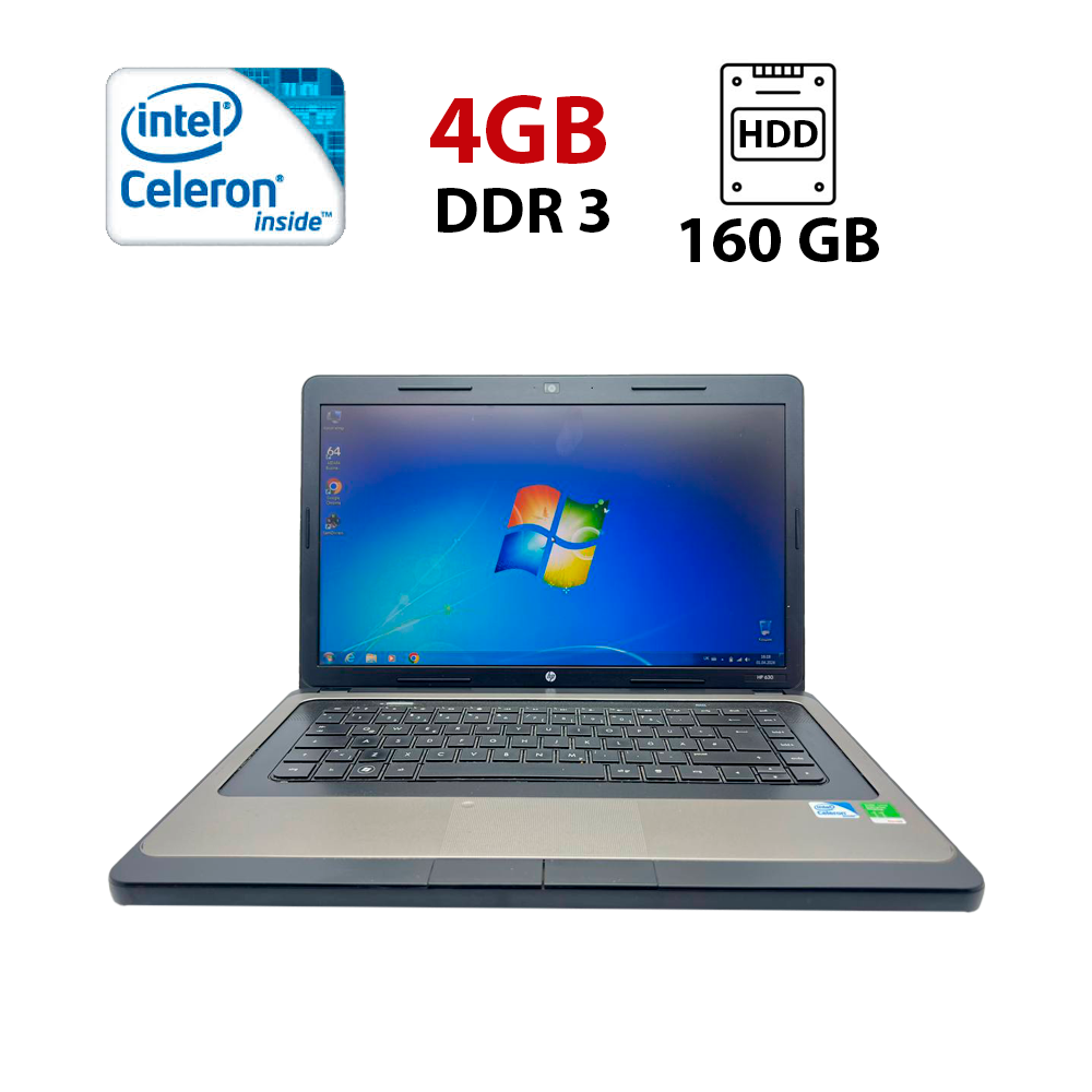 Ноутбук Б-клас HP 630/ 15.6" (1366x768)/ Celeron B800/ 4 GB RAM/ 160 GB HDD/ HD