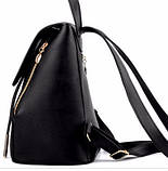 Рюкзак жіночий міський із клапаном і шнурком, фото 2