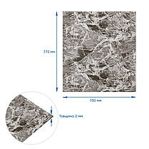 Панель стінова 3D 700х770х2мм (061-2) МАРМУР ЧОРНИЙ (D) SW-00001912, фото 4