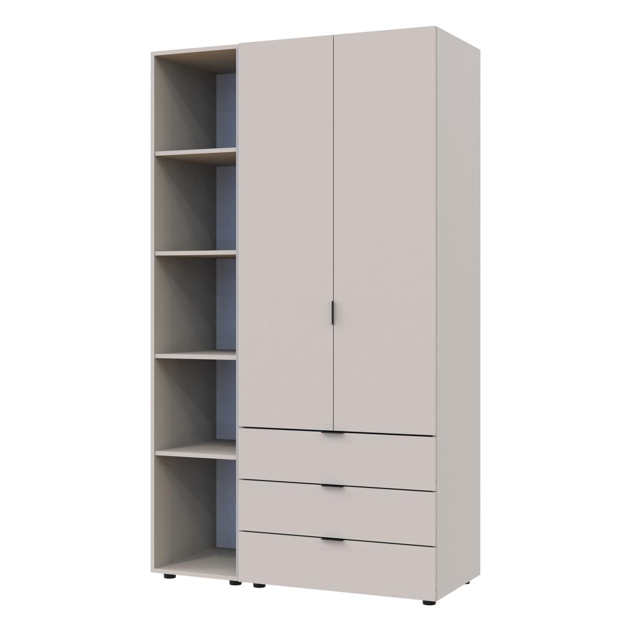 Комплект шаф "Гелар + Етажерка" 116х50х203 см. 2 ДСП, Кашемір