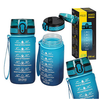Пляшка для води спортивна 4FIZJO 500 мл Sky Blue/Blue (P-5905973400732)