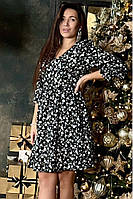 Платье женское с принтом черного цвета р.44-46 179880T Бесплатная доставка
