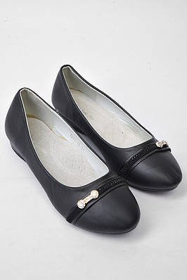 Туфлі для дівчинки чорного кольору р.34 179996T Безкоштовна доставка